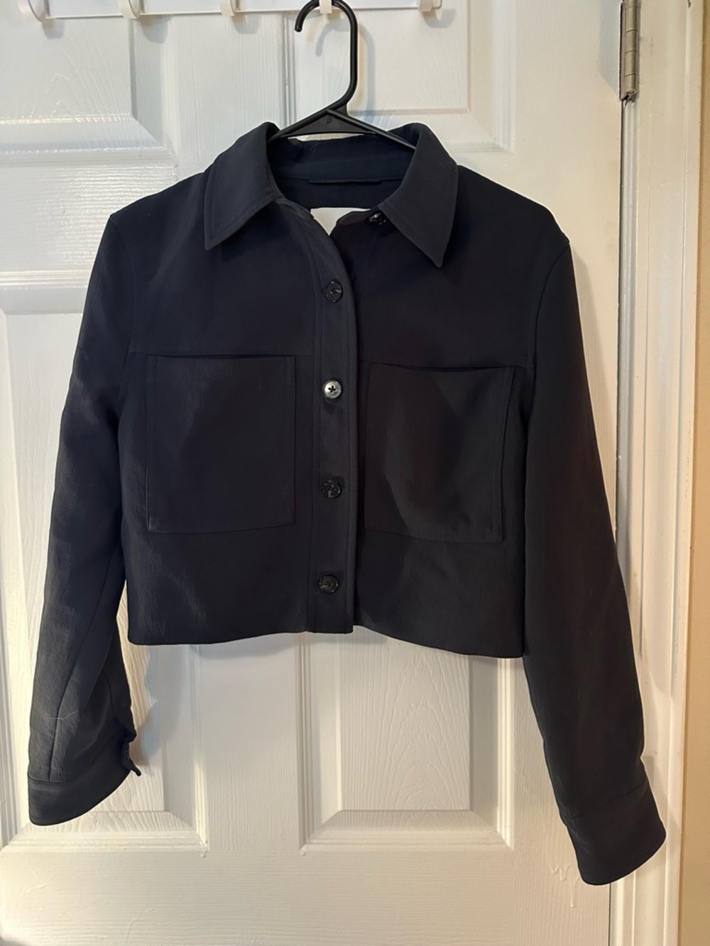 PRICE DROP Aritzia Navy Tailored Cropped Jacket Small - Picture 3 of 6